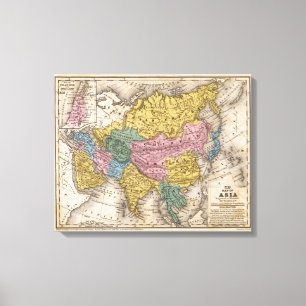 Toile Carte de l'Asie
