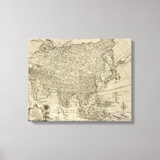 Toile Carte de l'Asie (Recto)