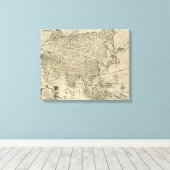 Toile Carte de l'Asie (Insitu (Plancher de Bois))