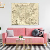 Toile Carte de l'Asie (Insitu(Salon))