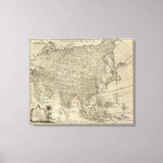 Toile Carte de l'Asie (Recto)