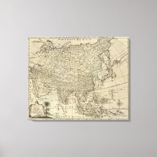 Toile Carte de l'Asie