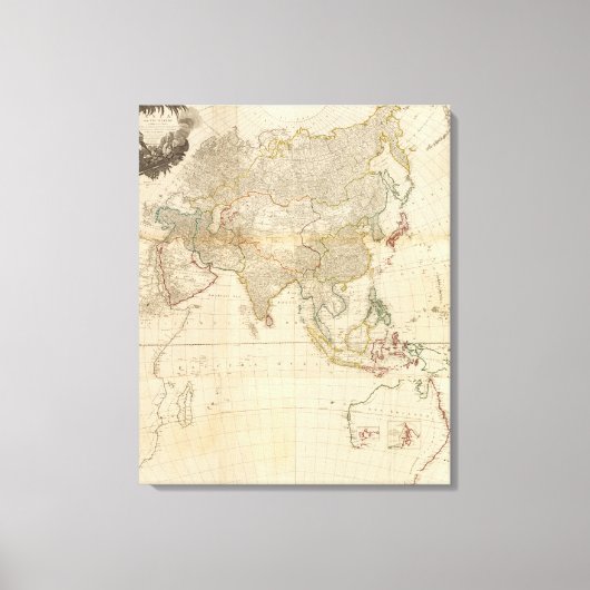 Toile Carte de l'Asie composite (Recto)