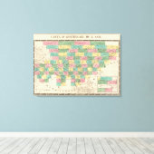 Toile Carte de l'Assemblée de l'Asie (Insitu (Plancher de Bois))