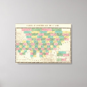 Toile Carte de l'Assemblée de l'Asie