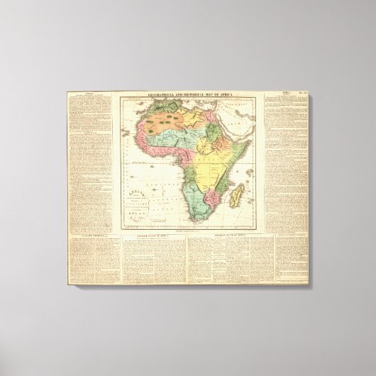 Toile Carte de l'Atlas africain 2 (Recto)