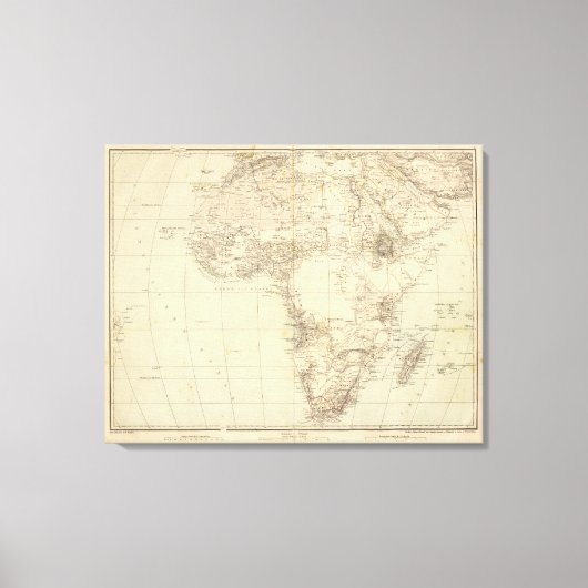 Toile Carte de l'Atlas africain montrant les colonies (Recto)
