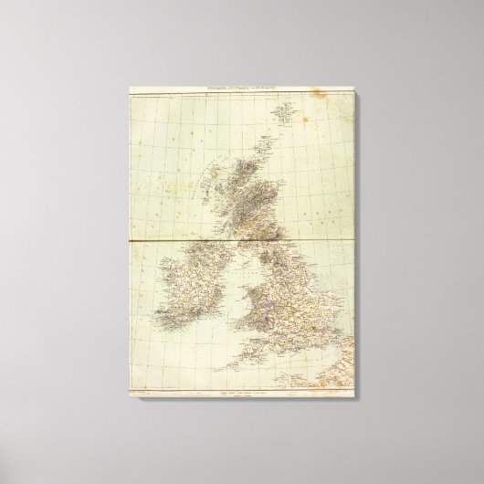 Toile Carte de l'Atlas britannique (Recto)