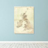 Toile Carte de l'Atlas britannique (Insitu (Plancher de Bois))