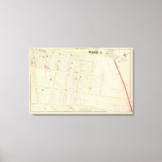 Toile Carte de l'Atlas de l'île de Rhode (Recto)