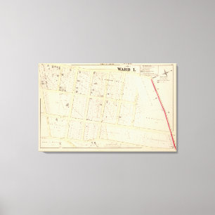 Toile Carte de l'Atlas de l'île de Rhode