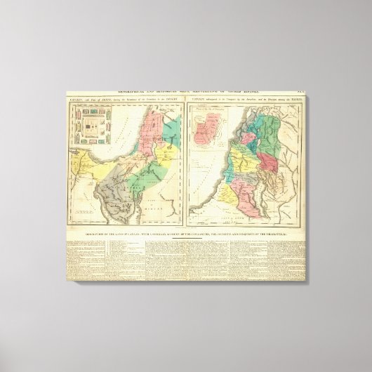 Toile Carte de l'Atlas du Canada - Israël (Recto)