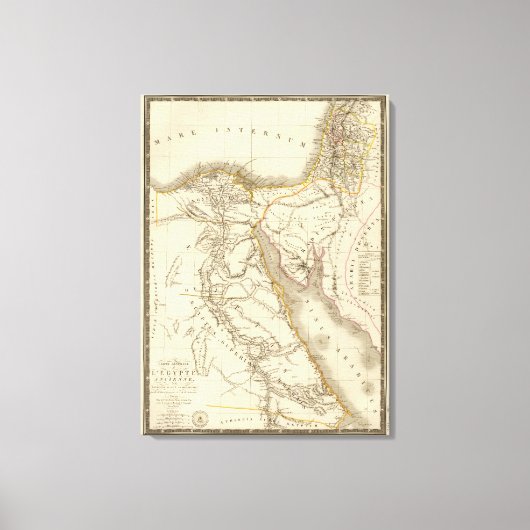 Toile Carte de l'atlas du Moyen-Orient (Recto)