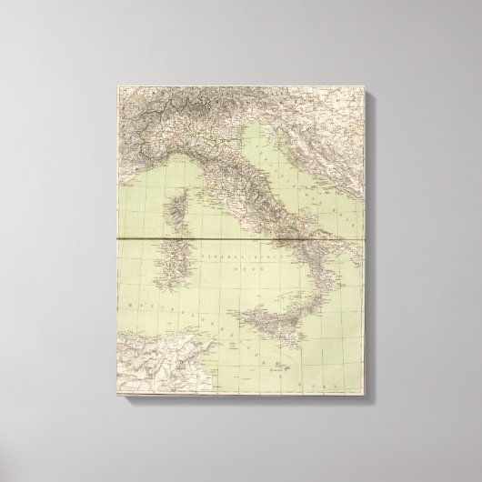 Toile Carte de l'Atlas italien (Recto)