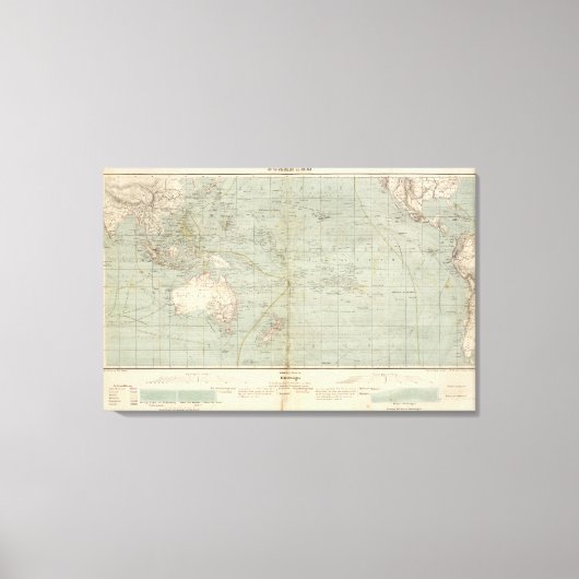 Toile Carte de l'Atlas océanique (Recto)