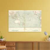Toile Carte de l'Atlas océanique (Insitu(Salon))