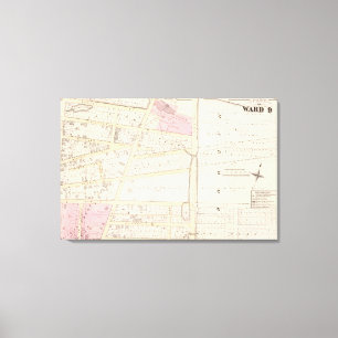 Toile Carte de l'Atlas Plat et James Fenn de Benjamin Al