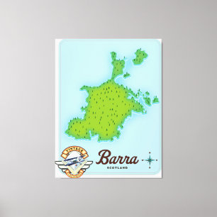 Toile Carte de l'Ecosse de Barra