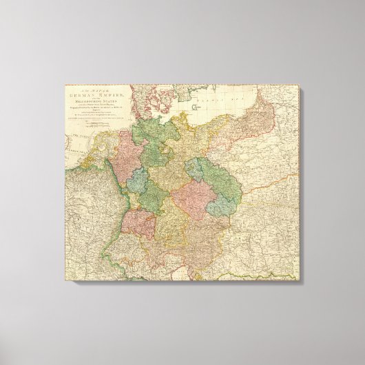 Toile Carte de l'Empire allemand (Recto)