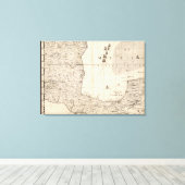 Toile Carte de l'Empire britannique en Amérique Feuille  (Insitu (Plancher de Bois))