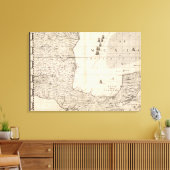 Toile Carte de l'Empire britannique en Amérique Feuille  (Insitu(Salon))