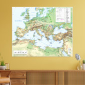 Toile Carte de l'Empire Romain sous le règne de l'empere (Insitu(Salon))