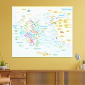 Toile Carte de l'époque homérique Grèce avec étiquette a (Insitu(Salon))