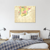 Toile Carte de l'Espagne et du Portugal (Insitu(Chambre))