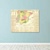 Toile Carte de l'Espagne et du Portugal (Insitu (Plancher de Bois))