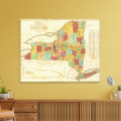 Toile Carte De L'État De New York (Insitu(Salon))