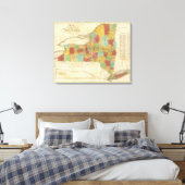 Toile Carte De L'État De New York (Insitu(Chambre))