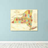 Toile Carte De L'État De New York (Insitu (Plancher de Bois))
