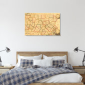 Toile Carte De L'État De Pennsylvanie (Insitu(Chambre))