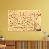Toile Carte De L'État De Pennsylvanie (Insitu(Salon))