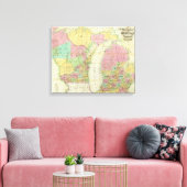 Toile Carte de l'État du Michigan (Insitu(Salon))