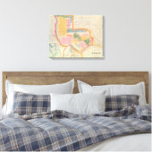 Toile Carte de l'état du Texas | 1835 (Insitu(Chambre))