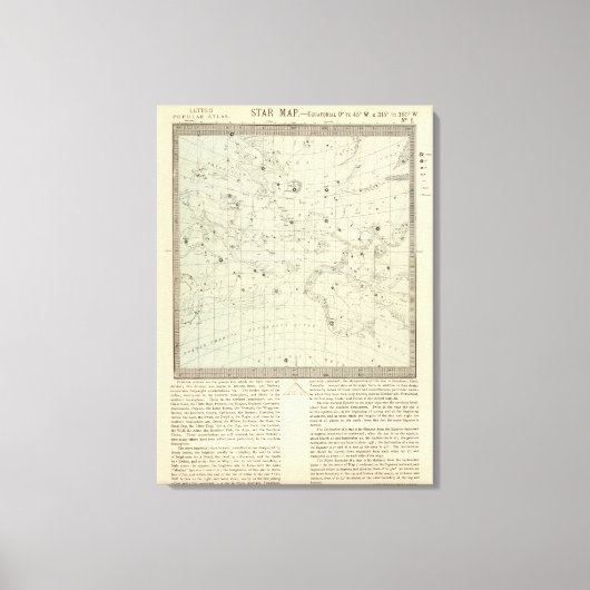 Toile Carte de l'étoile (Recto)