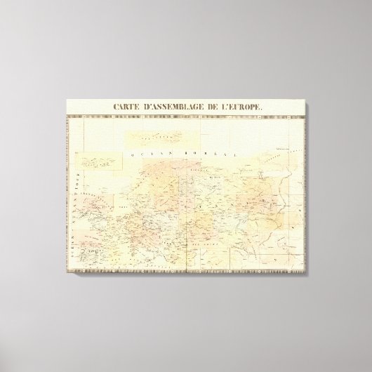 Toile Carte de l'Europe (Recto)