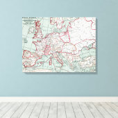 Toile CARTE DE L'EUROPE, 12ème SIÈCLE (Insitu (Plancher de Bois))