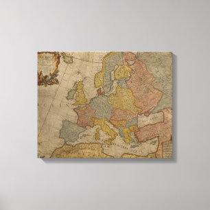 Toile Carte de l'Europe 1700