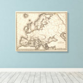 Toile Carte de l'Europe 2 (Insitu (Plancher de Bois))