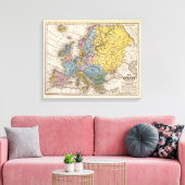 Toile Carte de l'Europe 4 (Insitu(Salon))