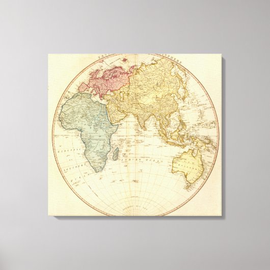 Toile Carte de l'hémisphère est (Recto)