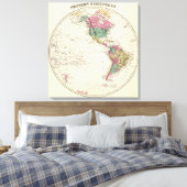 Toile Carte de l'hémisphère occidental (Insitu(Chambre))