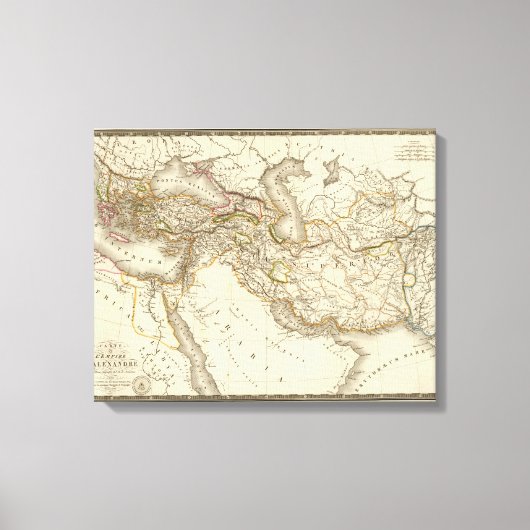 Toile Carte de l'hémisphère oriental du monde classique (Recto)