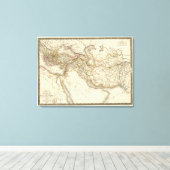 Toile Carte de l'hémisphère oriental du monde classique (Insitu (Plancher de Bois))