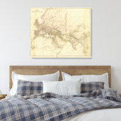 Toile Carte de l'hémisphère oriental mondial (Insitu(Chambre))