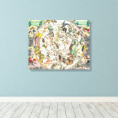 Toile Carte de l'hémisphère Sud, de 'The Celestia (Insitu (Plancher de Bois))