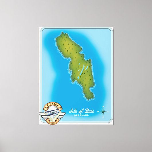 Toile Carte de l'île de Bute (Recto)