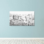 Toile Carte de l'île de Rhodes (Insitu (Plancher de Bois))